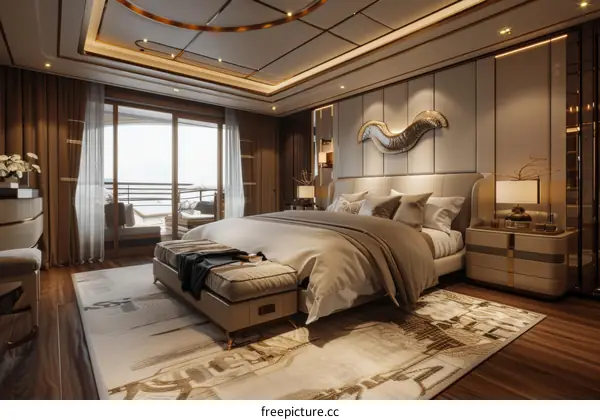 Luxury Bedroom Interior Design Illustration