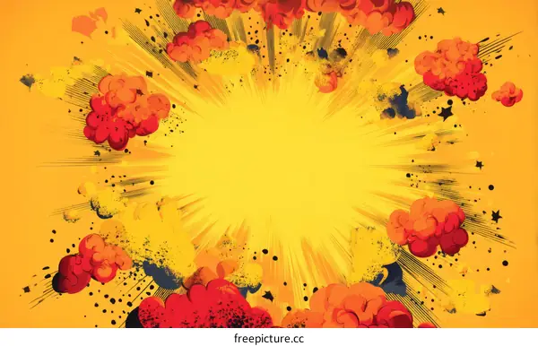 Comic Book Style Explosion Background Design