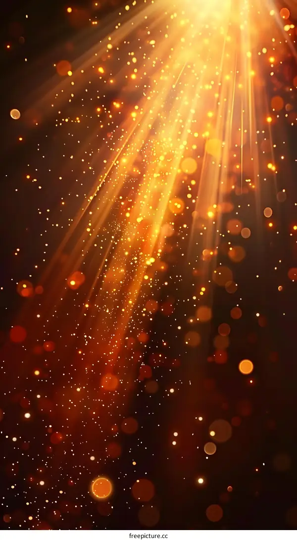 Golden rays of light