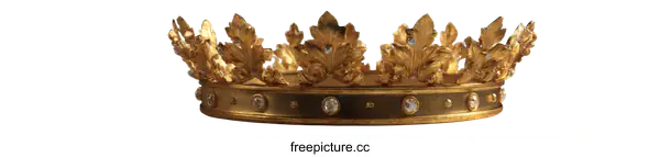 [Transparent Background PNG]Ornate Gold Crown Jewelry Display