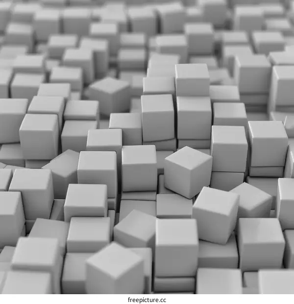 Grey and white 3D cubes background