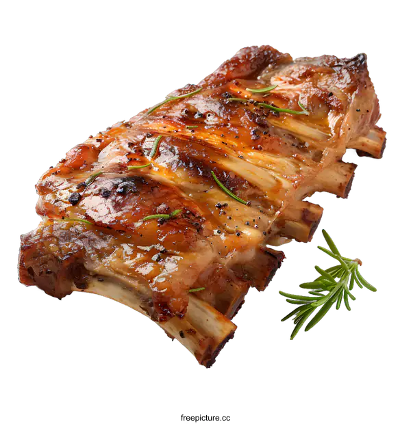 [Transparent Background PNG]barbecued pork ribs