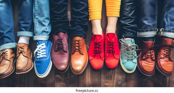 Colorful Shoes of Friends