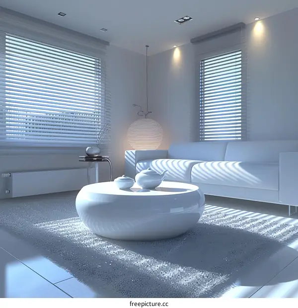 White and Bright Living Room