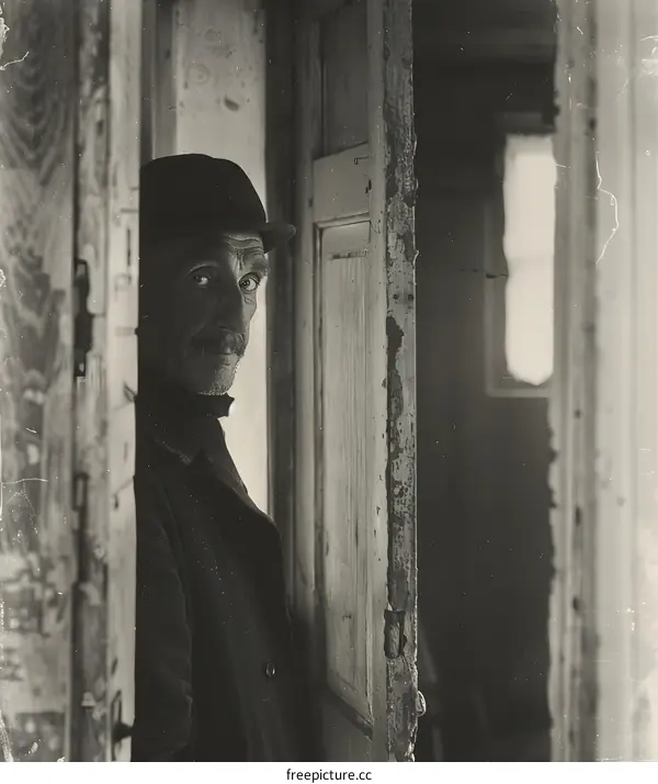 Portrait of an Elderly Man by a Doorway