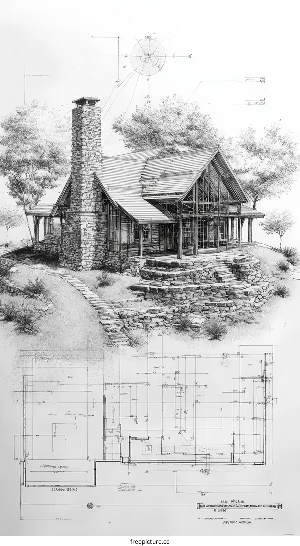 Architectural Design of a Country Home with Floor Plans