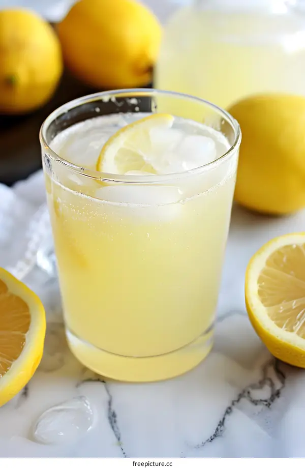 Refreshing Homemade Lemonade with Ice