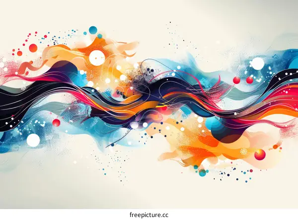 Abstract Colorful Flowing Design