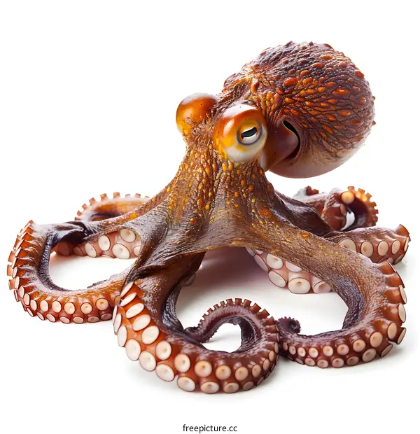 Octopus on white background