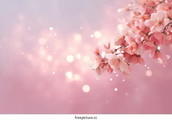 Spring Blossoms in Soft Pink Light