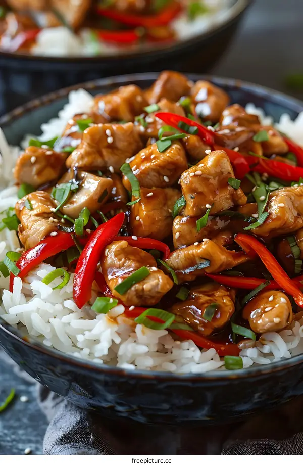 Delicious Chicken Stir Fry with Rice