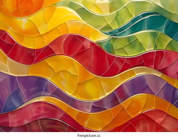 Colorful wavy abstract background