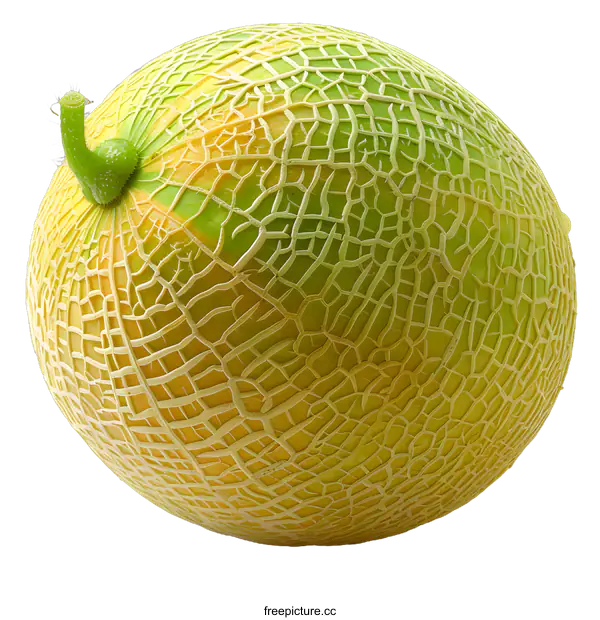 [Transparent Background PNG]Close up of a cantaloupe melon