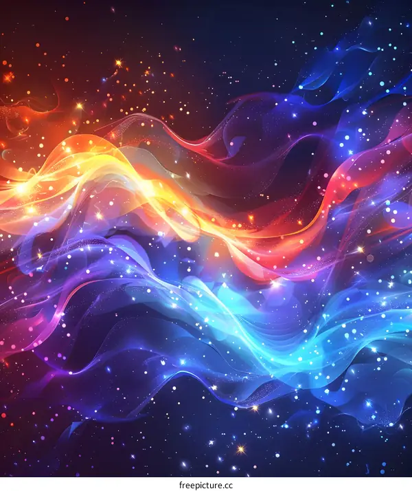 Wavy Multicolor Abstract Background