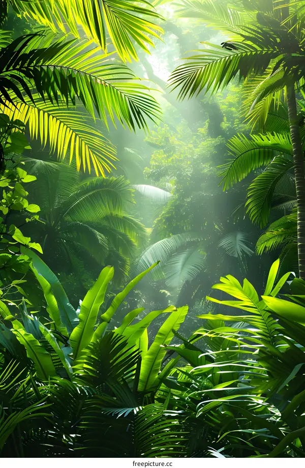 Green tropical rainforest