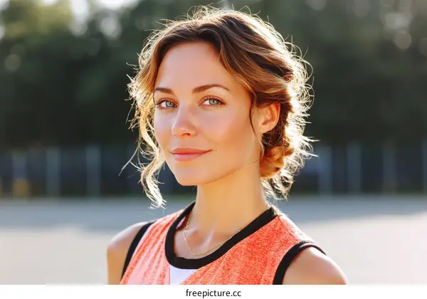 Portrait of a Caucasian Woman Outdoors