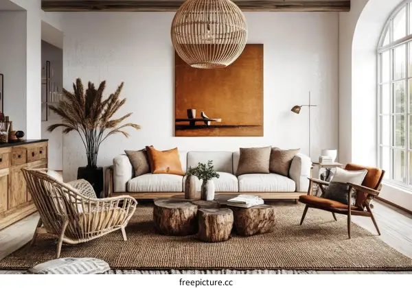 Bohemian Living Room Interior Design