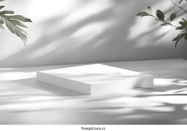 Modern Minimalist White Display Podium