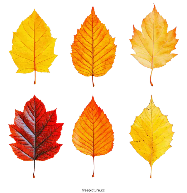 [Transparent Background PNG]Autumn Leaves Collection