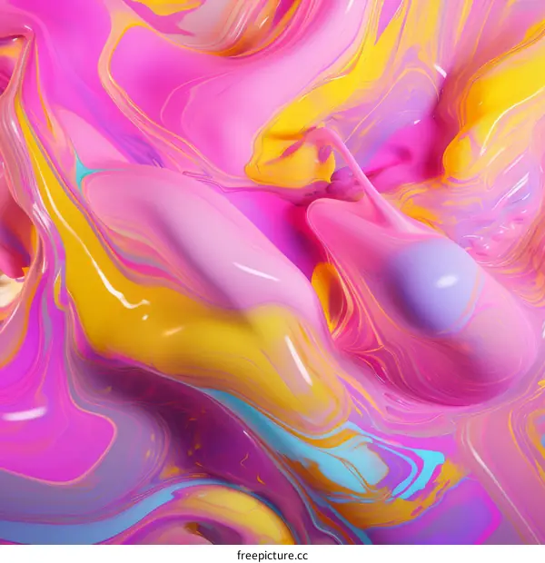 Colorful abstract painting with vibrant colors