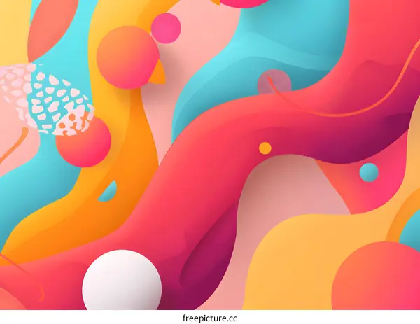 Abstract Colorful Background With Fluid Shapes