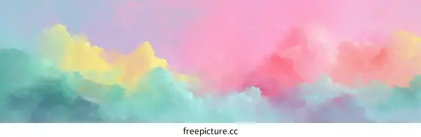 Pastel Cloudscape Abstract Art