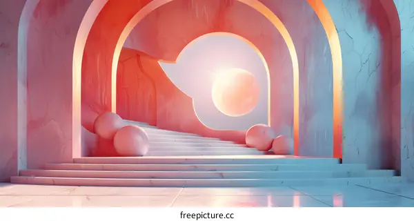 Abstract Pink Geometric Space