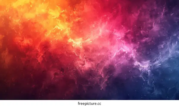 Amazing Space Nebula with Glowing Colors