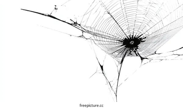 Broken Glass Patterns Isolated on White Background