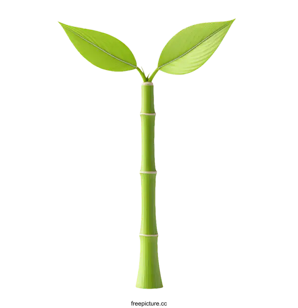 [Transparent Background PNG]Green Bamboo Shoot Growing Upward