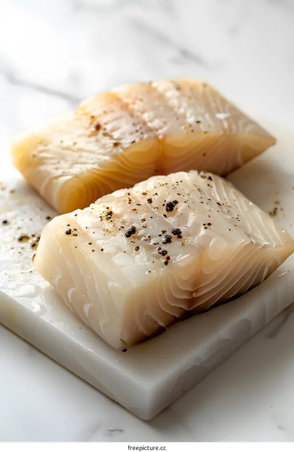 Fresh Cod Fillets Seasoned and Ready to Cook