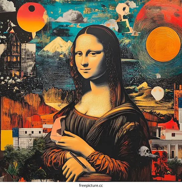 Modern Art Interpretation of the Mona Lisa Painting