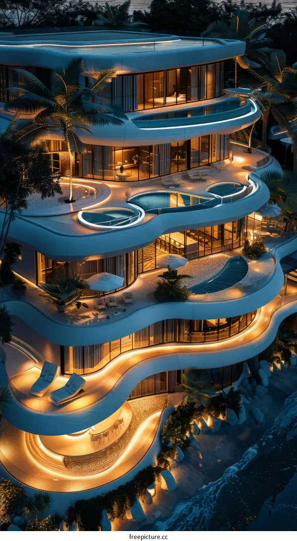 Futuristic Coastal Villa with Scenic Ocean Views and Modern Amenities