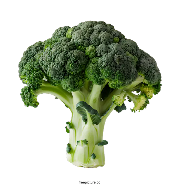 [Transparent Background PNG]Fresh Green Broccoli Vegetable on White Background