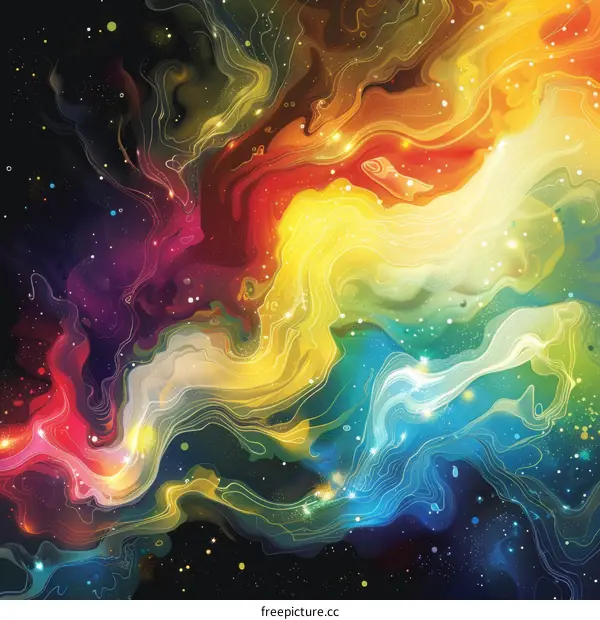 Cosmic Canvas: A Colorful Nebula