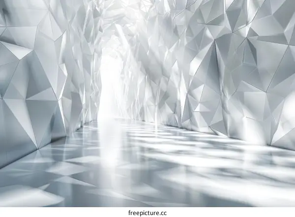 Futuristic Sci-Fi Tunnel Corridor with Glowing Light