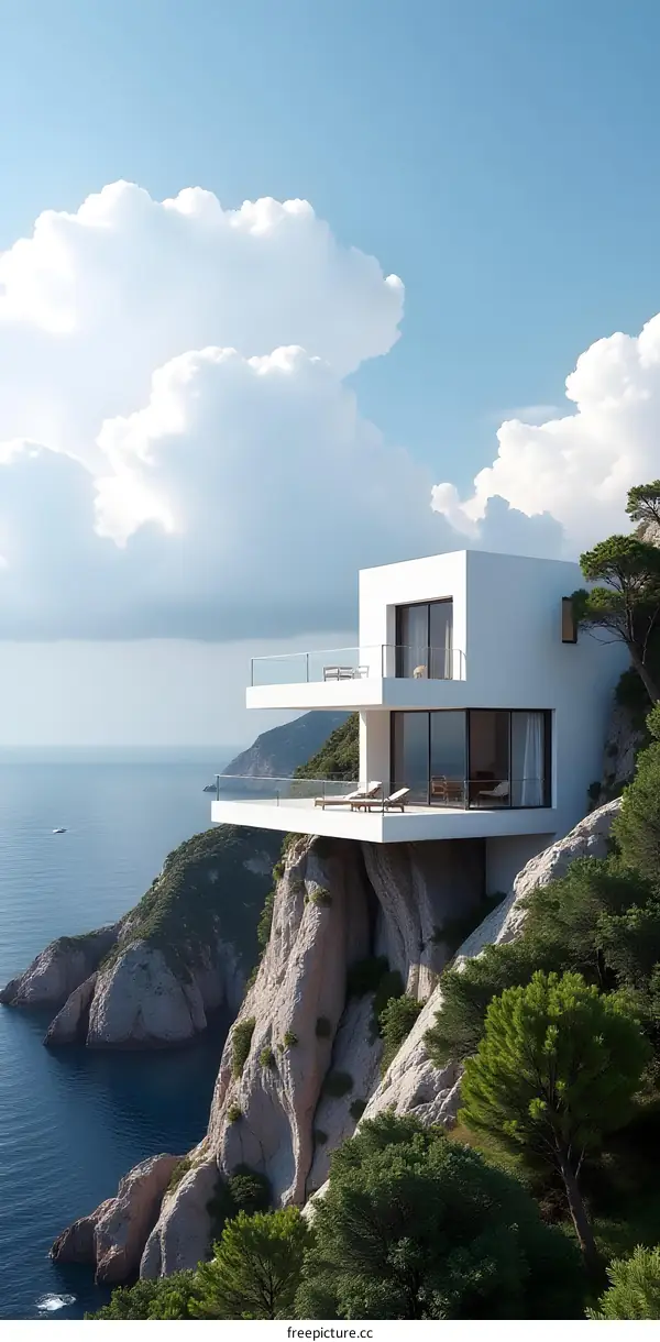 Modern Cliffside House with Ocean View