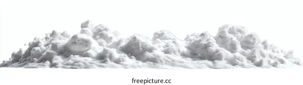 Pile of Powdered Substance Isolated on White Background