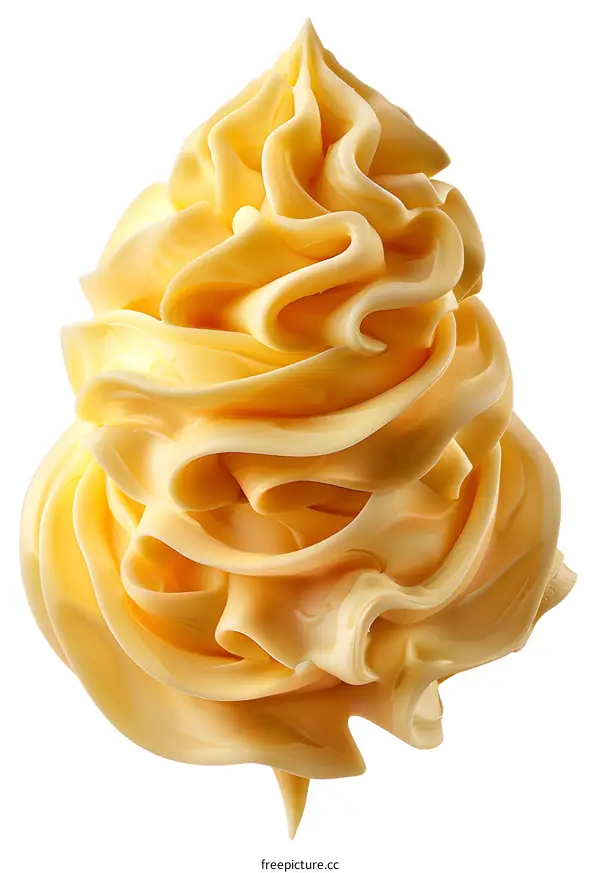 Creamy Yellow Butter Whipped into a Pointy Shape