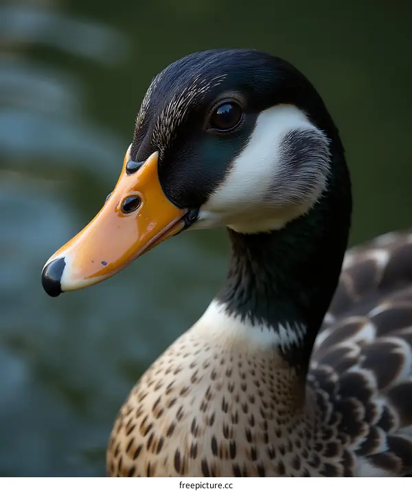Close-up Portrait of a Beautiful Duck