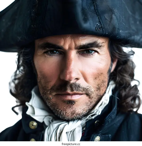 Intense Stare of a Revolutionary Man