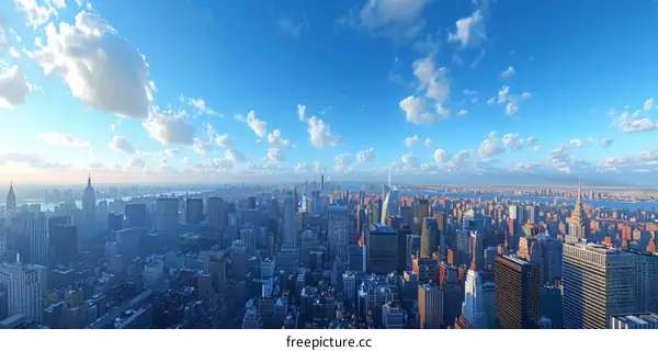 New York City Skyline on a Sunny Day