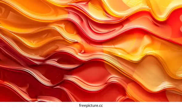Abstract Red and Orange Wavy Background