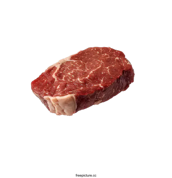[Transparent Background PNG]Raw Beef Steak Isolated On White Background