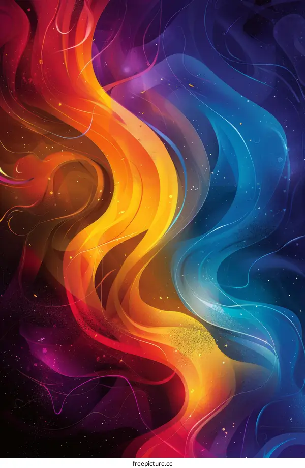 Abstract Flames Art Illustration