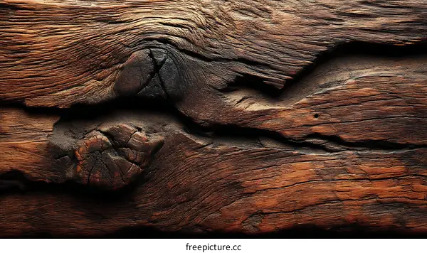 Aged Wooden Plank Texture Detail