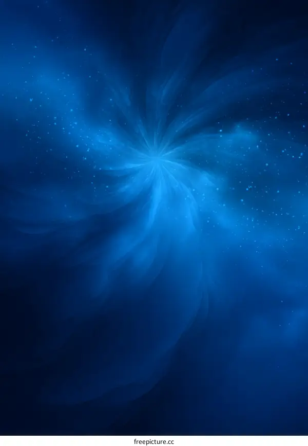 Abstract Deep Blue Cosmos Illustration