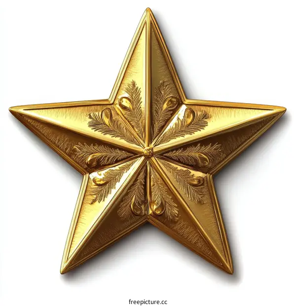 Golden Star Ornament Illustration