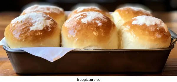 Homemade bread in a baking dish