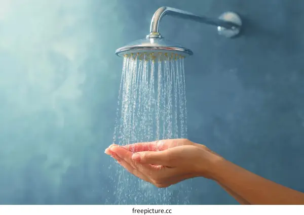 Showering Hands with Water